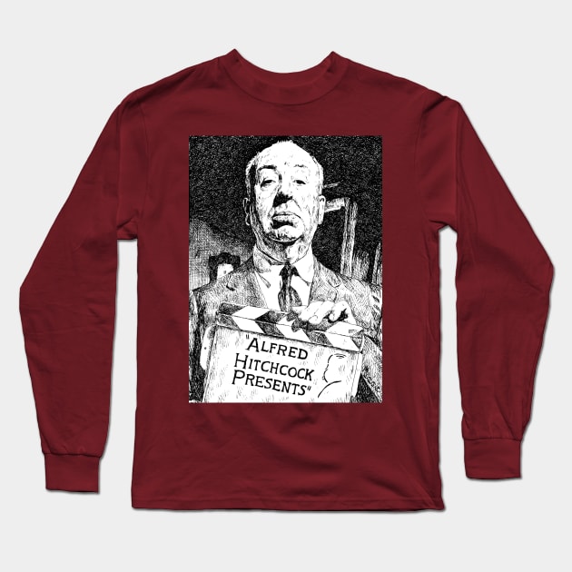 Alfred Hitchcock Presents Long Sleeve T-Shirt by marianasantosart